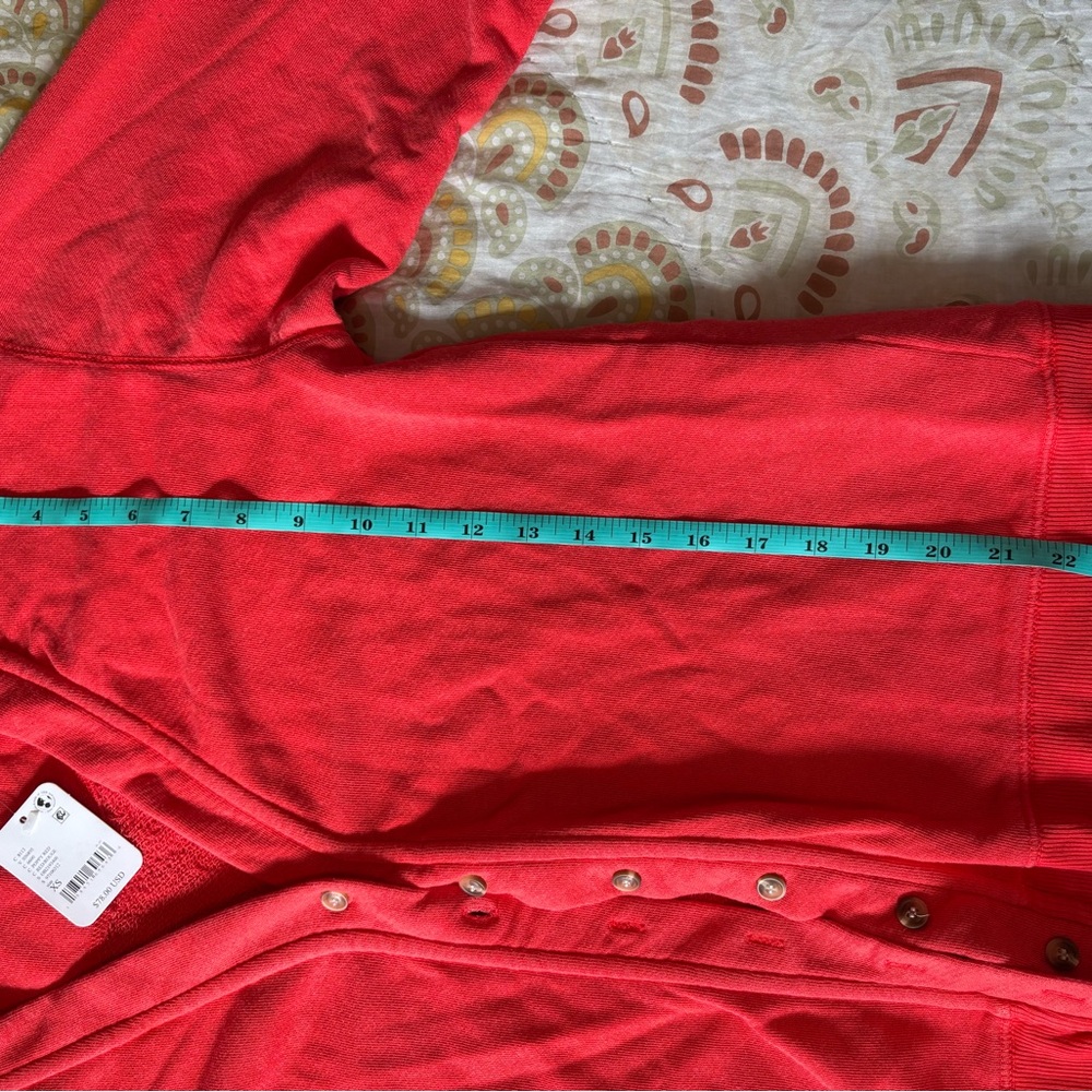 NWT Free People Take it Easy Red/Rouge Knit Cardigan Sweater - Picture 7 of 8